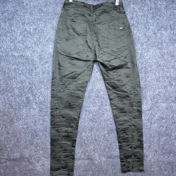Bevy Jeans Womens 24 Camo Komando Pants Stretch Jegging Button Fly Streetwear - Picture 2 of 7